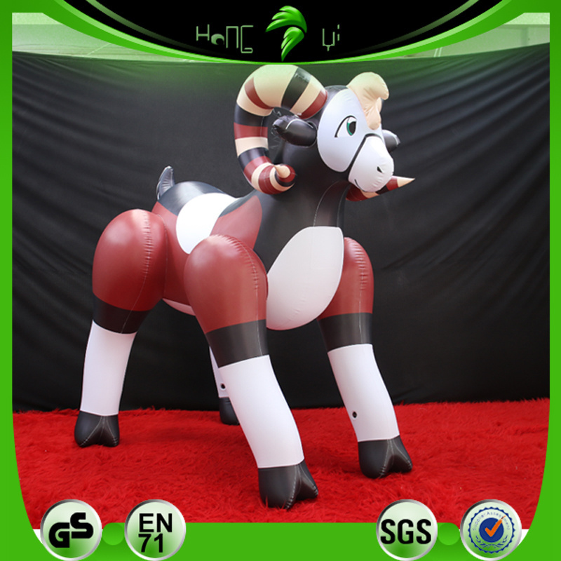 Hongyi Toy Inflatable Sheep Model Balloons Customized Inflatable Riding Goat Animals Balloons