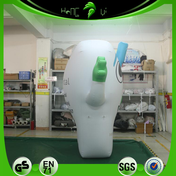 Inflatable Tooth Shape Tooth Balloon With Toothbrush Customized Inflatable Tooth Model