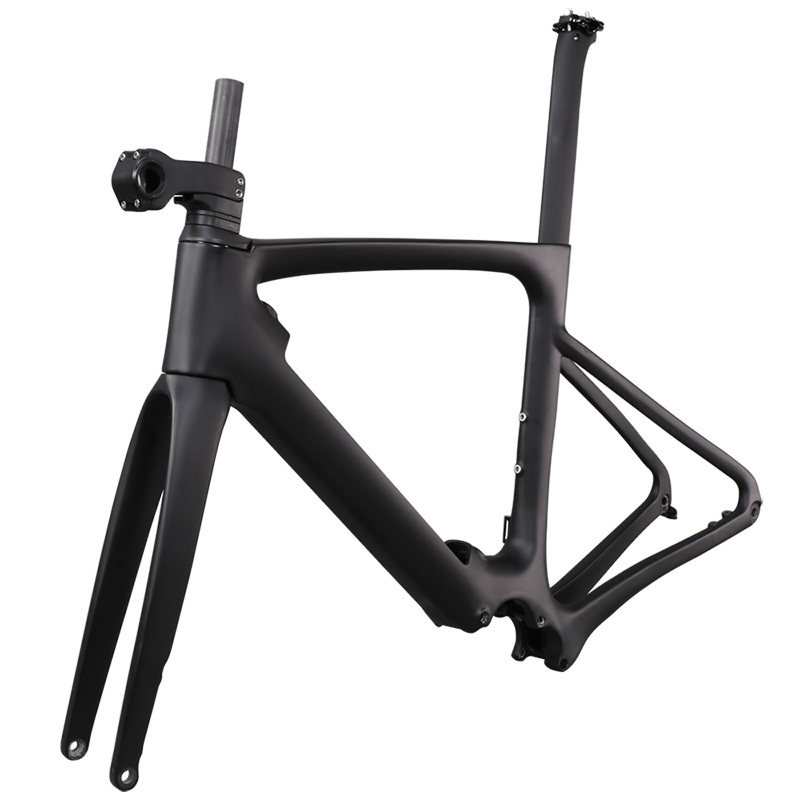 Wholesale ICAN Carbon Ebike Frame max tire 700*32C electric frame with flat mount disc brake for Road Bicycles