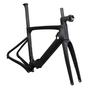 Wholesale ICAN Carbon Ebike Frame max tire 700*32C electric frame with flat mount disc brake for Road Bicycles