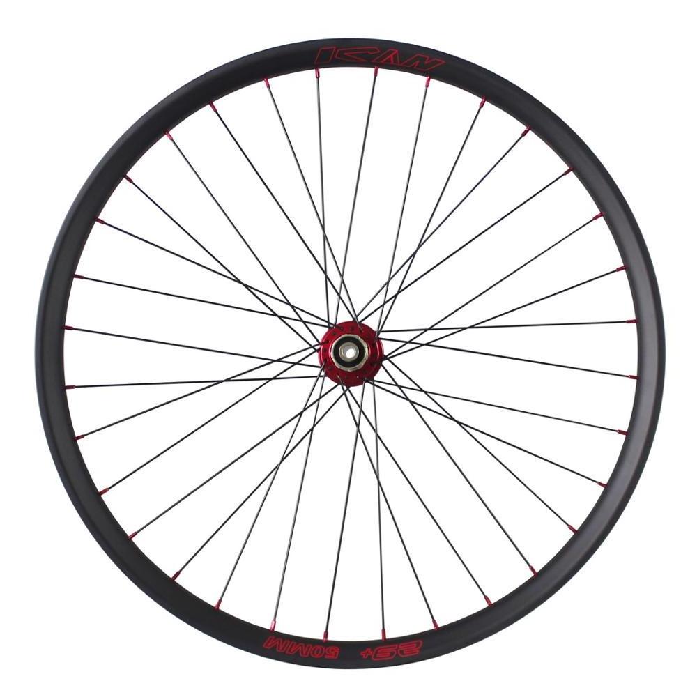 Chinese ICAN 29+ carbon MTB wheels mountain hookless 29er plus 50mm wide 23 depth Clincher Tubeless Ready fit FAT tires