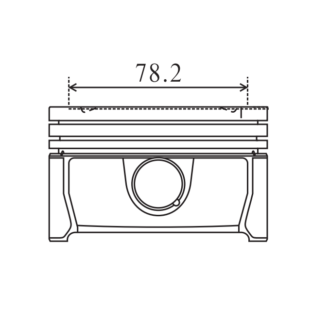 M102 Engine piston 4cyl  95.5mm 8710910710 8717971110 8717970510 87-179707-10 93968600 0026910 8717970010 87-179700-10