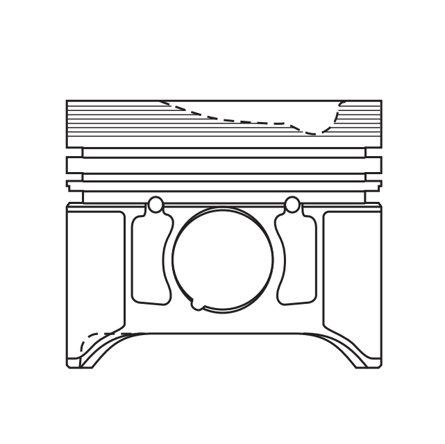 M102 Engine piston 4cyl  89.0mm 8717951100 87-179511-00 8717950700 87-179507-00 93613700 0021500 8717950000 87-179500-00