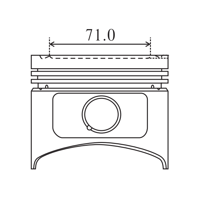 M102 Engine piston 4cyl 95.5mm 91819600 0022700 8717970010 93495600 0027000 8717970000 87-179700-00