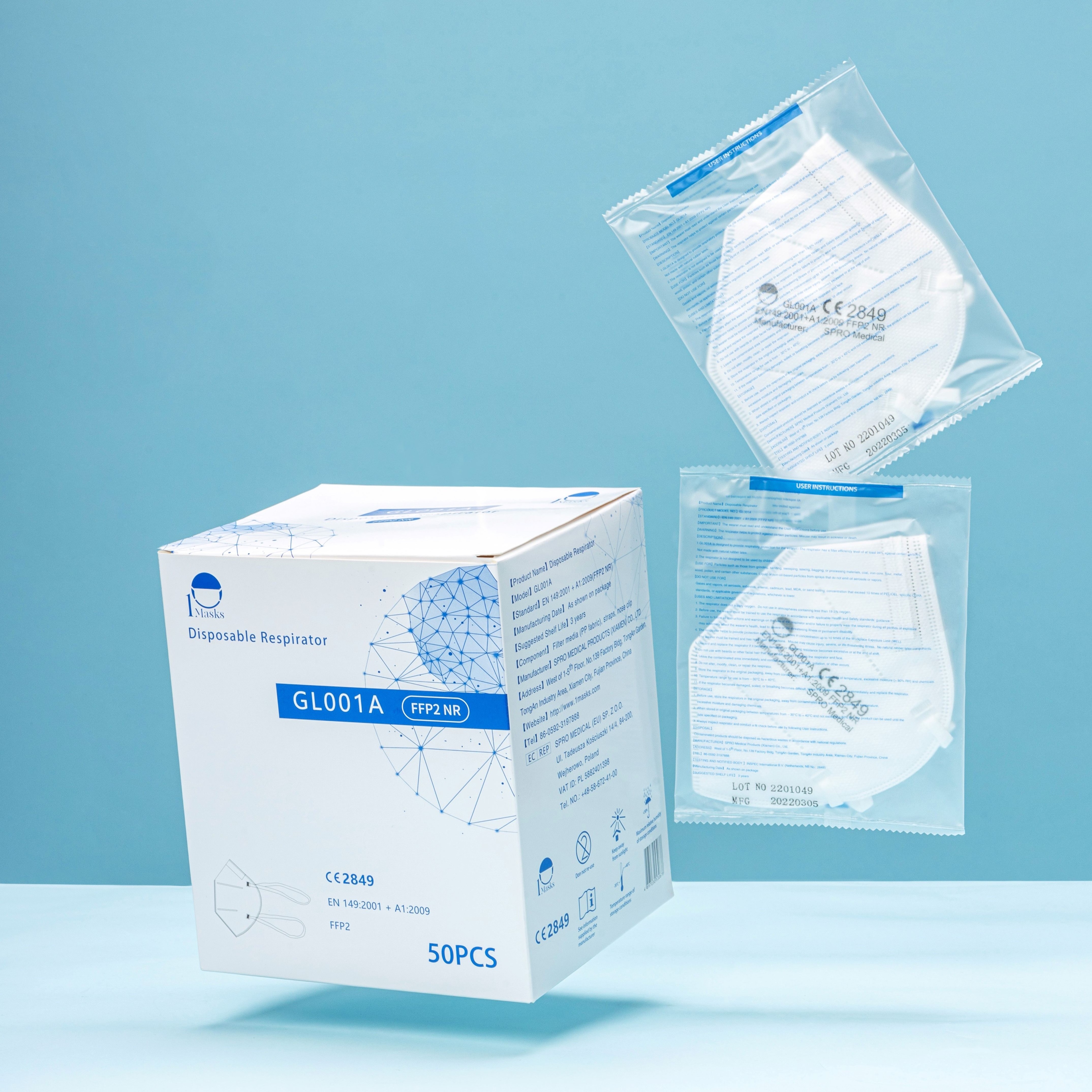 FFP2 disposable medical mask with melt-blown layer protection 4 anti-bacterial Medizinische medical mask