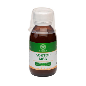 Organic Russian Doctor Honey Herbal Drink with Propolis C 90 ml, Glass Health Care Product