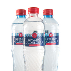 Mineral water of natural medicinal/table drinking type. Brand: Krasnousolskaya Spring No. 12, carbonated. Volume: 0.6 liters