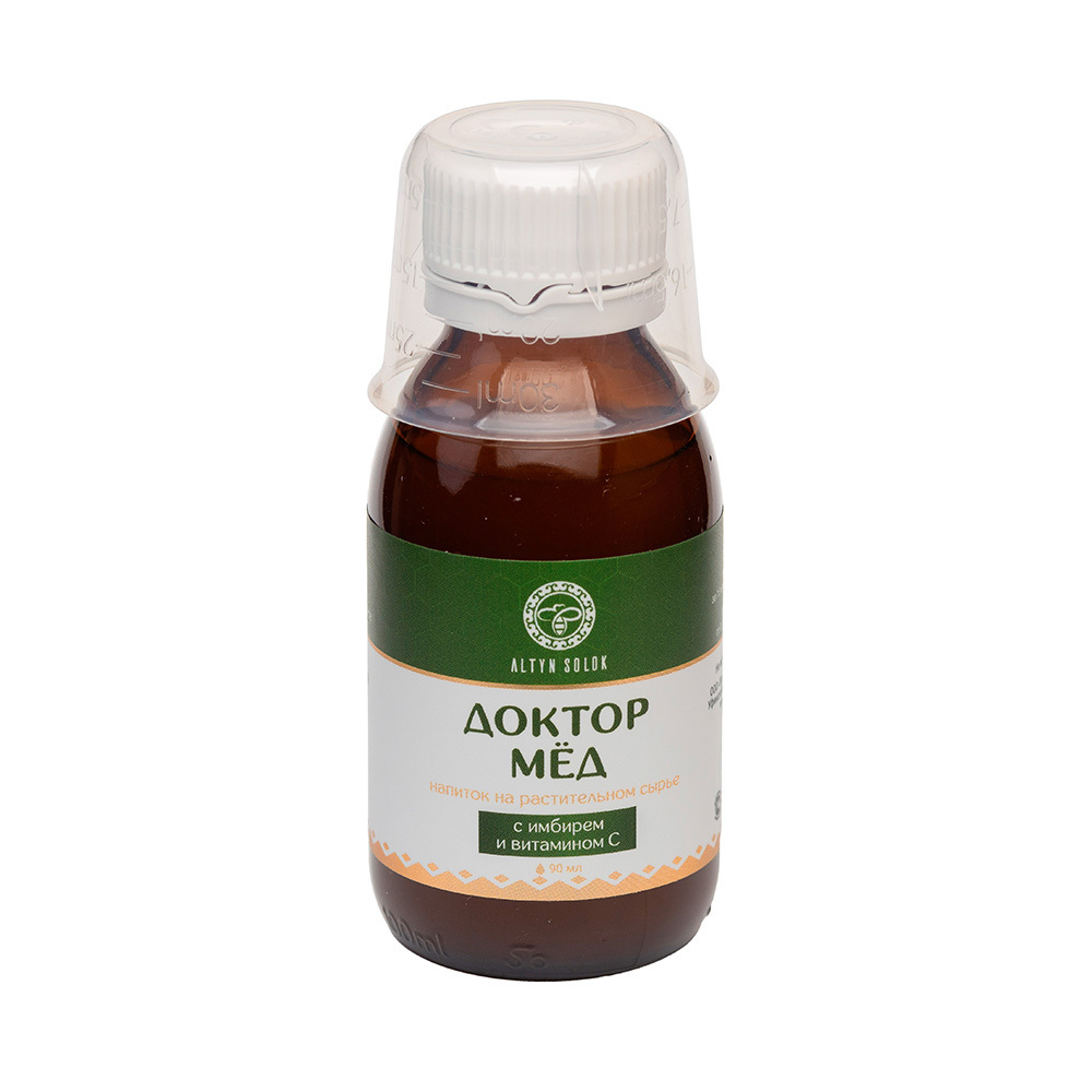 Organic Russian Doctor Honey Herbal Drink with Propolis C 90 ml, Glass Health Care Product