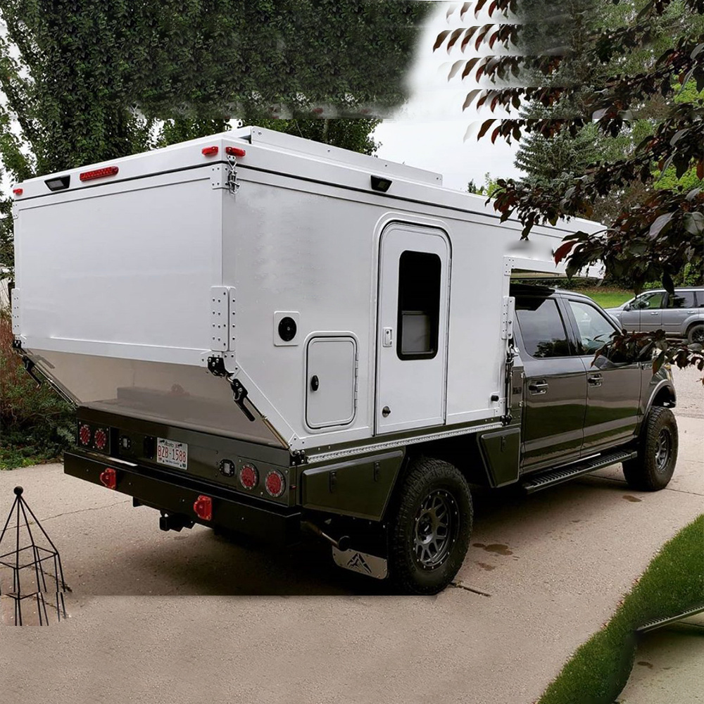 ECOCAMPOR Factory Custom Off Road Small Camper Trailer Teardrop Caravan Max LED Travel Kitchen