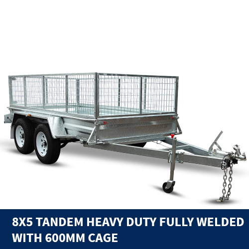 NEW 10x5 Tandem AXLE Box UTILITY Trailer 900MM CAGE Fully Welded GALVANISED FOR SALE