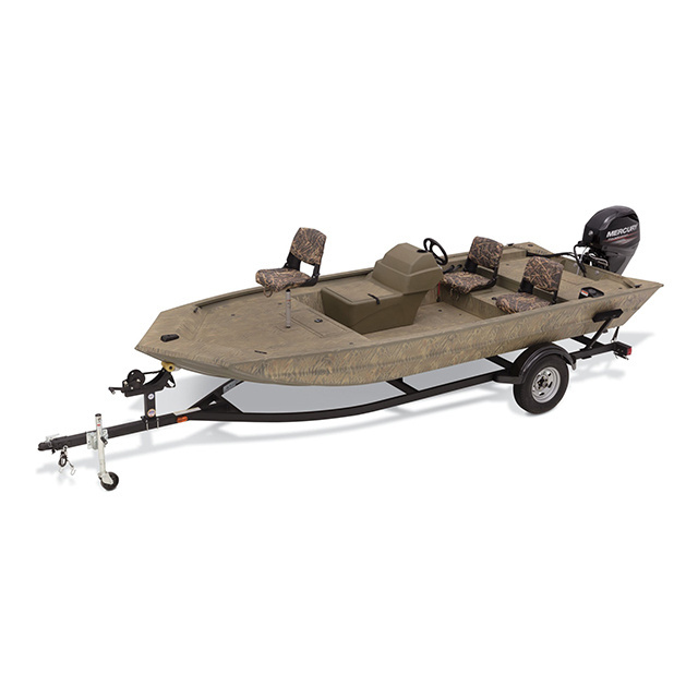 Kinlife All Welded Aluminum Row Boat Fishing Boat Jon boat with Trailer for Sale