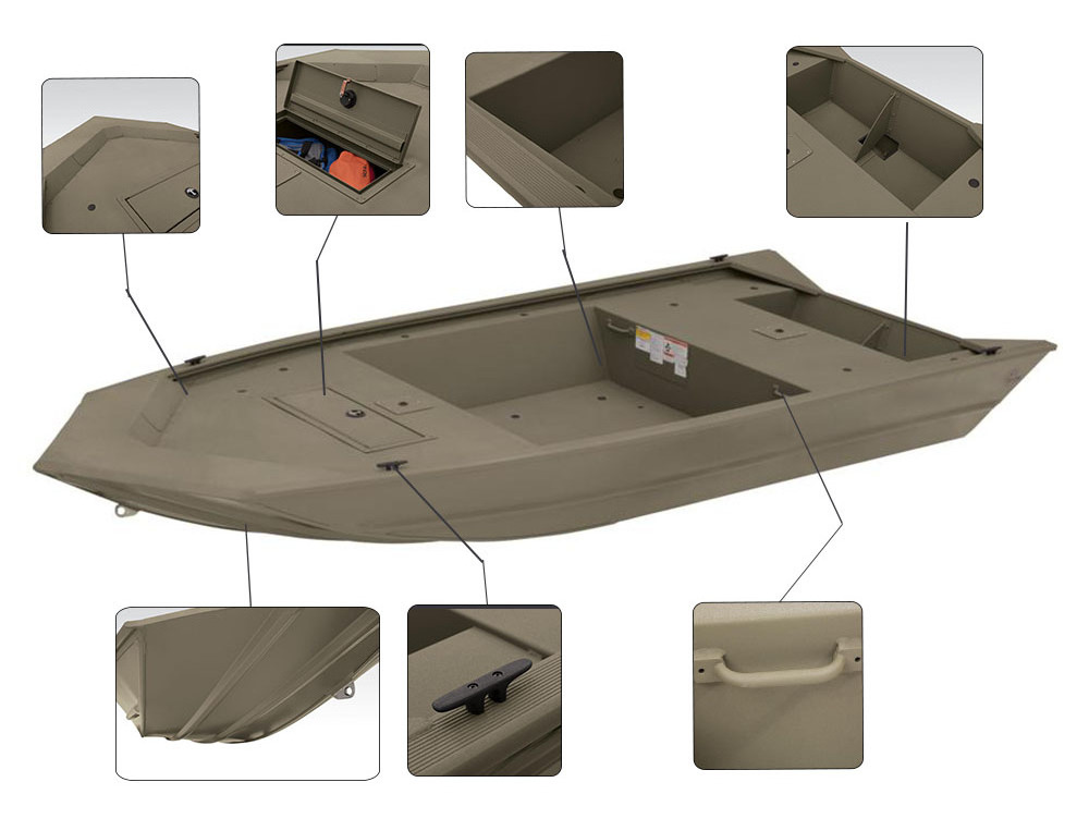 14 ft All Welded Flat Bottom Aluminum Fishing Jon boat for sale