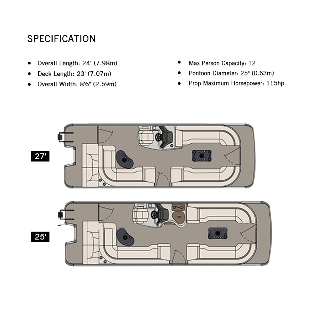 2022 Kinlife Double Decker Luxury Aluminum Pontoon Boat Biggest Passenger Boat With Slide