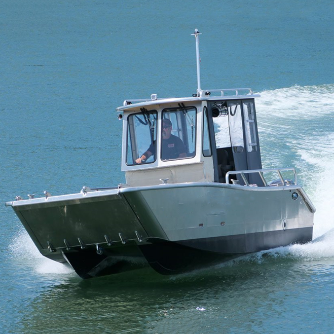 2023 Hot Selling Direct Factory Customized KINOCEAN Aluminum Landing Boat All Welded Landing Craft With Cabin For Sale