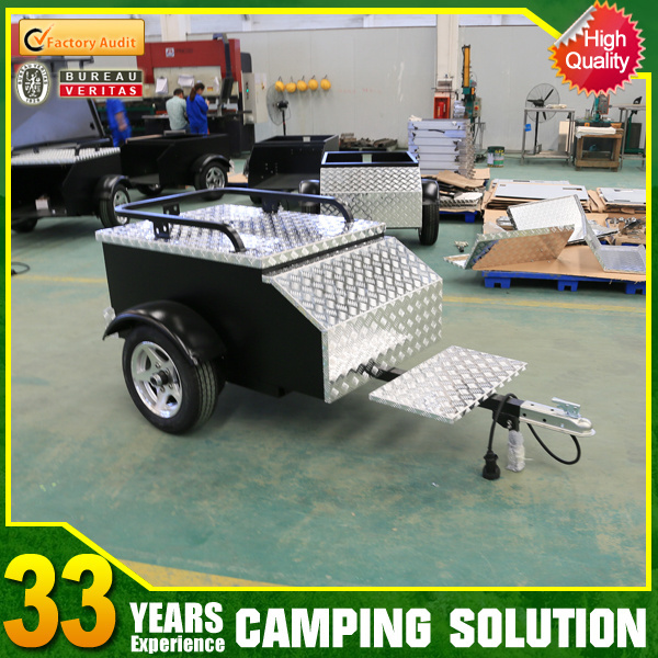 Factory Manufacture Pull Behind Campers Traielr for Motorcycles New 2022 Customised Aluminum OEM Service All-aluminum Cargo Box