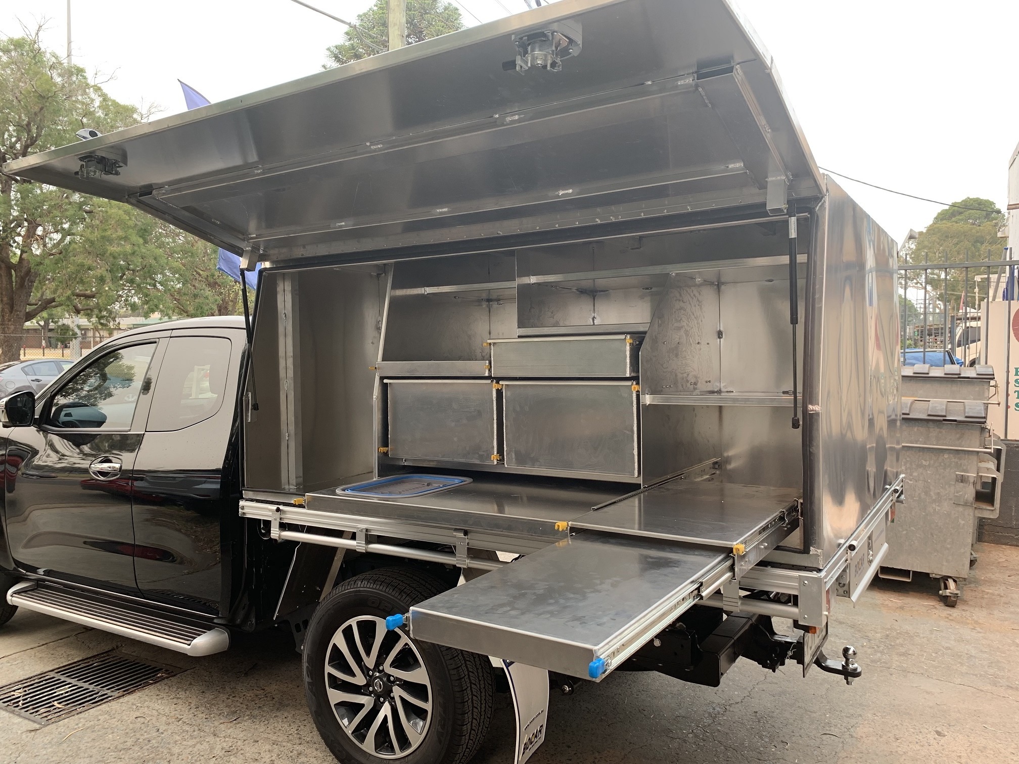 2020 Custom Made Flat Plate Aluminium Truck Ute Canopy Toolbox  For Sale