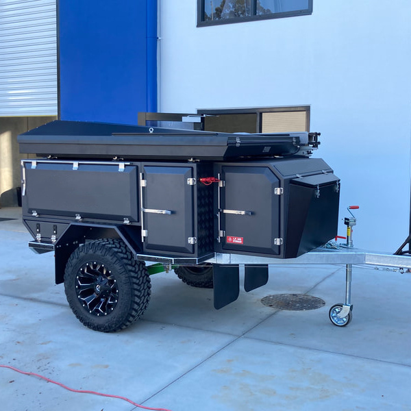 2024 Ecocampor Latest Layout Hot Sale Off Road Small Camping Trailer With External Shower Box For Sale