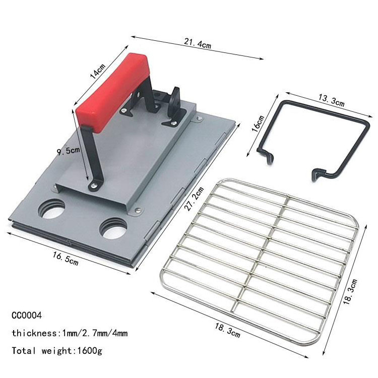 BBQ Charcoal Fire Starter Folding Charcoal Chimney for Outdoor Barbecue Camping