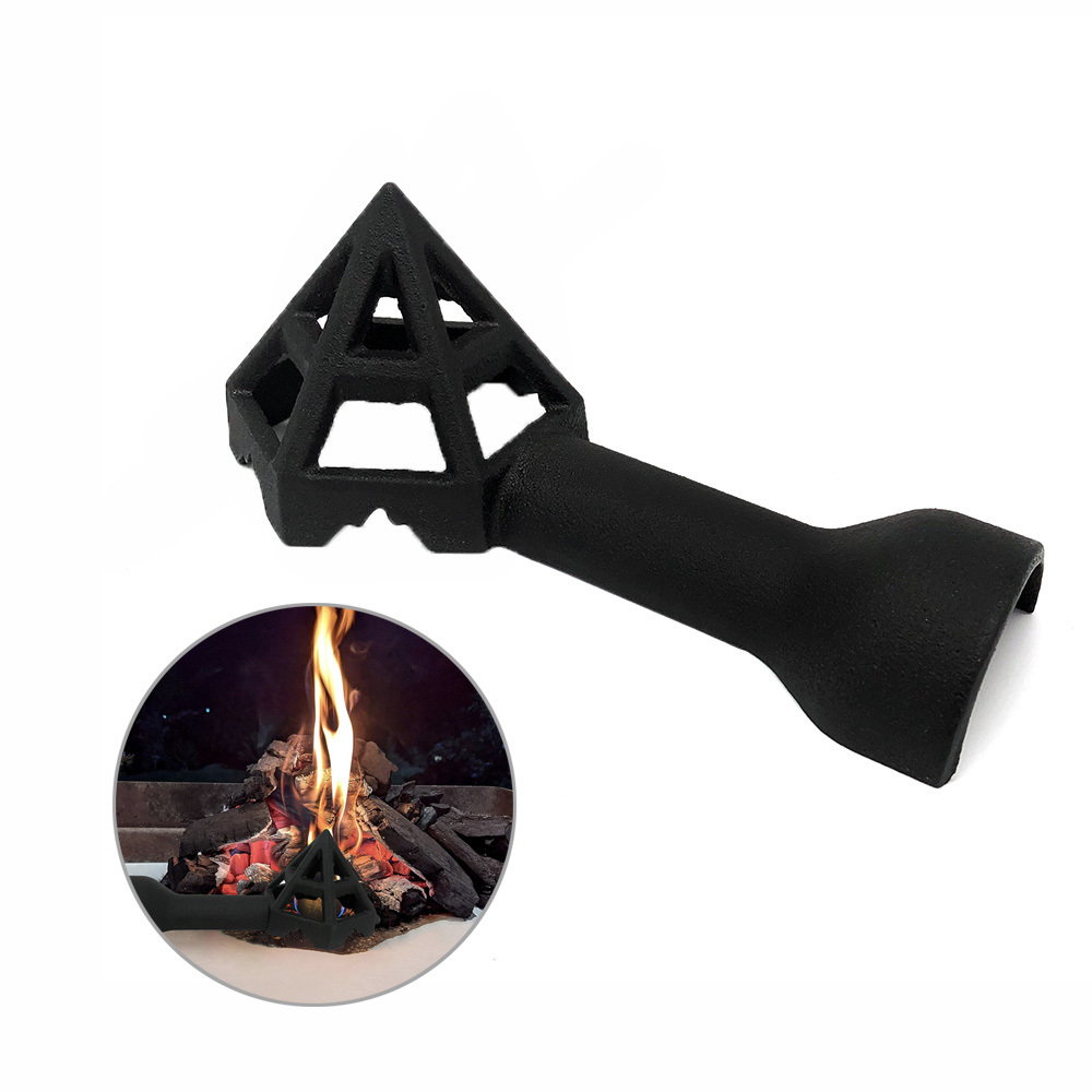 Outdoor Cast Iron BBQ Fireguard Firewood Charcoal Starter Grill Fire Starter for Camping Grilling