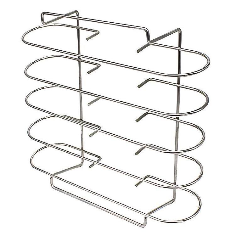 Stainless Steel Ribs Rack Holds 4 Ribs BBQ Grill Racks Rib Holder for Charcoal Gas Smoking Grilling