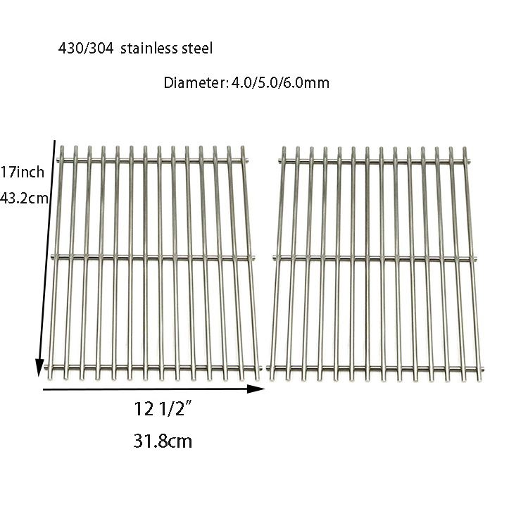 High Quality 304/430 Stainless Steel Cooking Grates Grid, Outdoor Backyard BBQ Wire Mesh, Replacement Charcoal Grill Grates