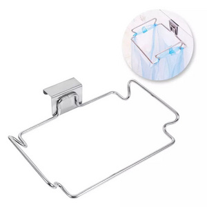 Stainless Steel Garbage Bag Holder Trash Bag Hanging Rack for Kitchen Cabinet Drawer and BBQ Grill