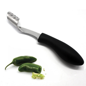 Stainless Steel Jalapeno Pepper Corer Remover, Core Deseeder Pepper Cutter Kitchen Tools For BBQ Roasting Grill Smoker or Oven