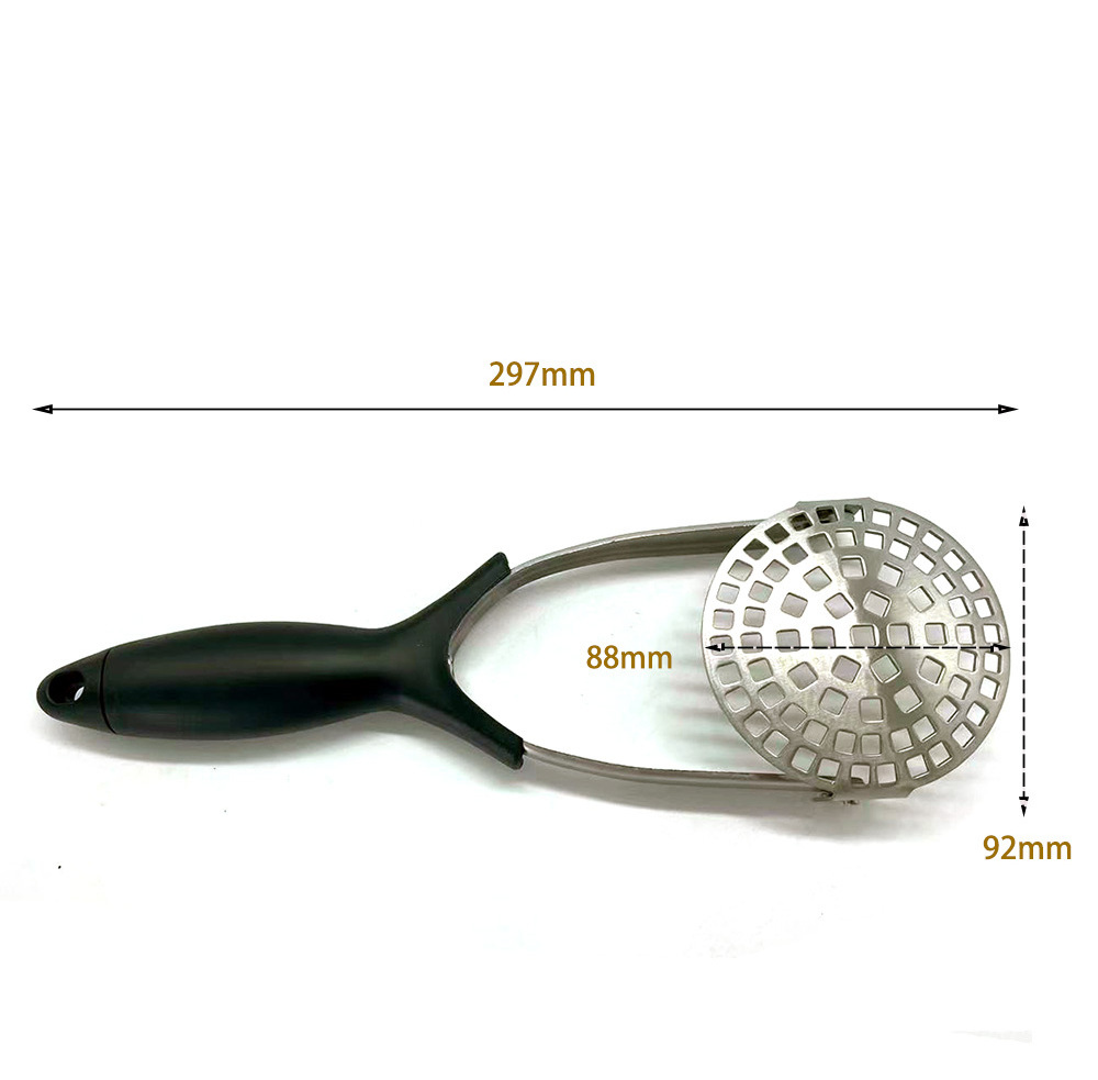 Stainless Steel Potato Bean Smasher with Non Stick Handle Hand Masher for Baby Foods Fruit Vegetable