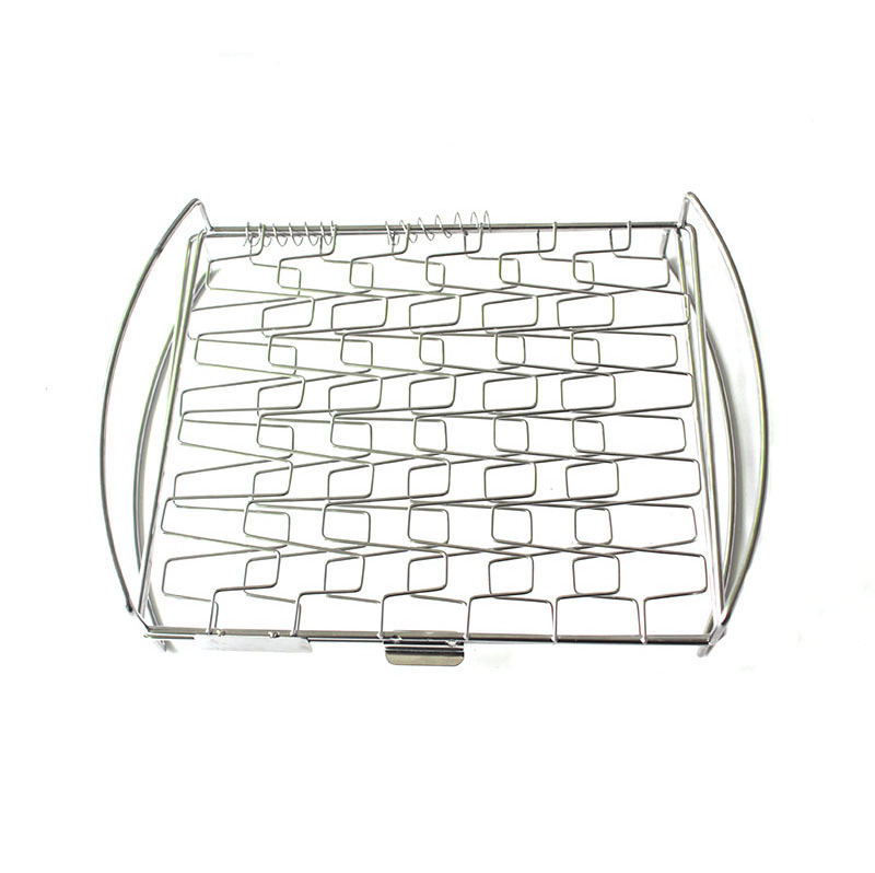 Flexible wire design grill basket adjusts to hold a variety of food sizes and shapes Original Stainless Steel Fish Basket