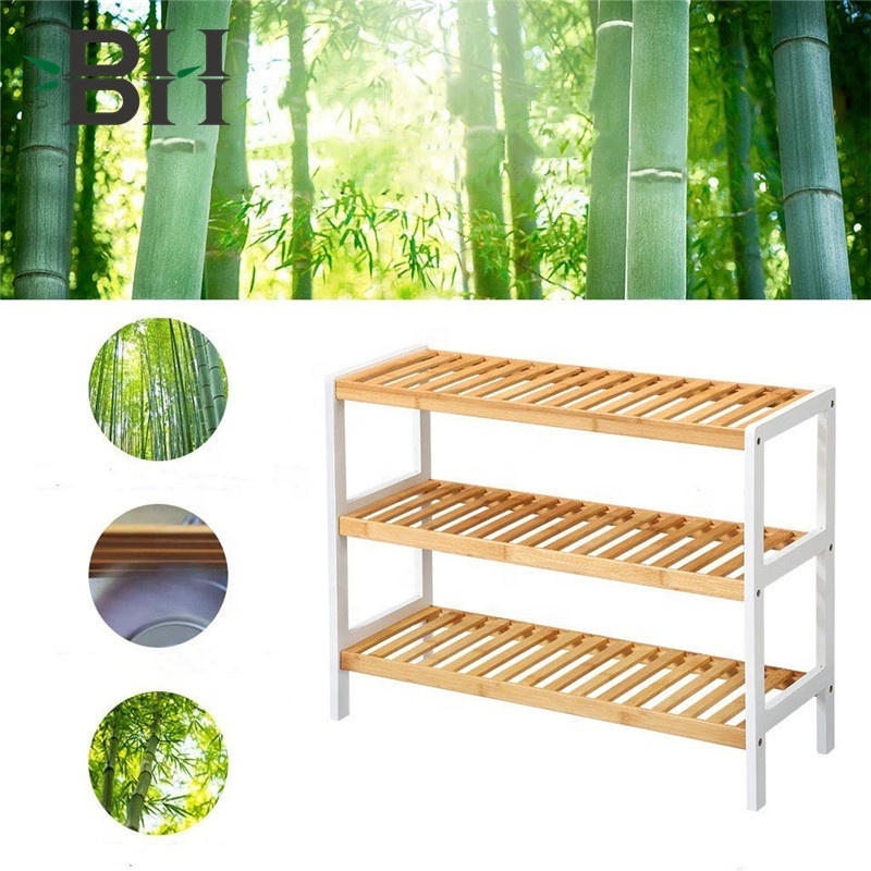 Shoe Rack-Premium Bamboo Organizer and Stackable Shelf Storage for Entryway,Cubby, Bathroom,Hallway, Closet or Living room