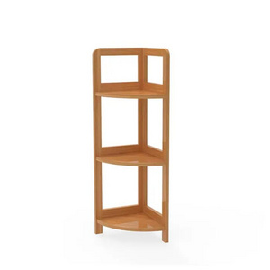 Multi-Tier Small Bamboo Corner Bathroom Rack Shelf for Storage