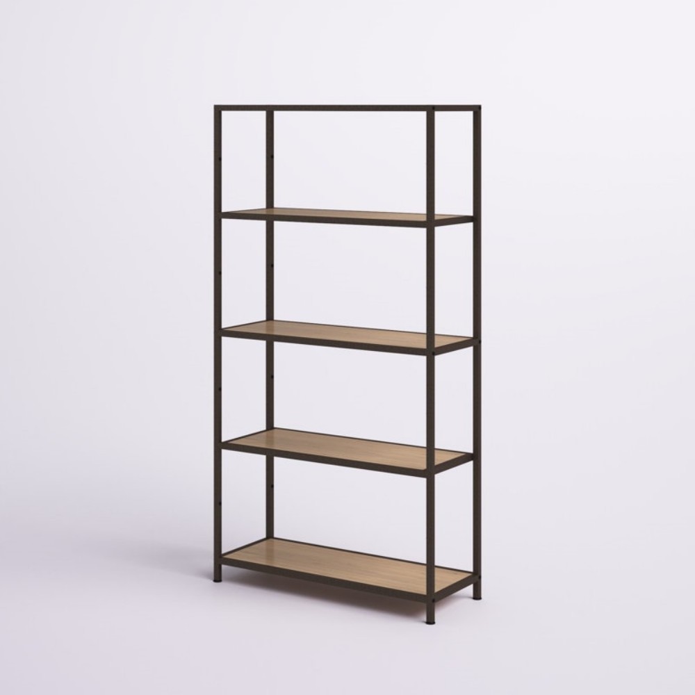 High quality OEM service 5-Tier bamboo free standing storage shelf rack for bedroom and bathroom