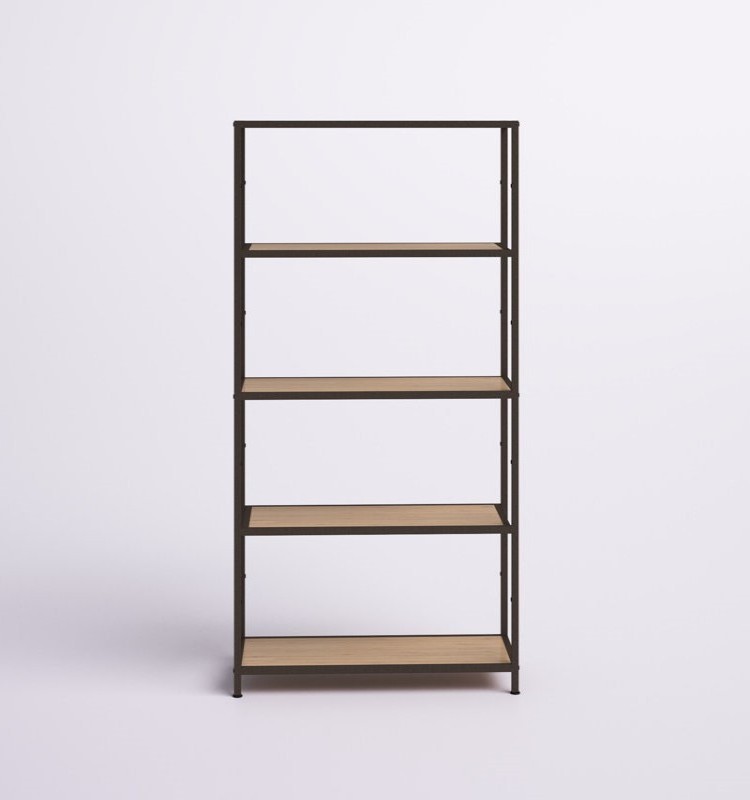 High quality OEM service 5-Tier bamboo free standing storage shelf rack for bedroom and bathroom