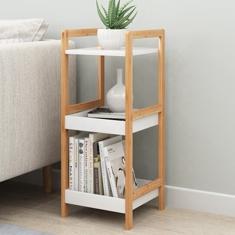 Multi-purpose Simple Design 3 Tier Bamboo Display Storage Shelf