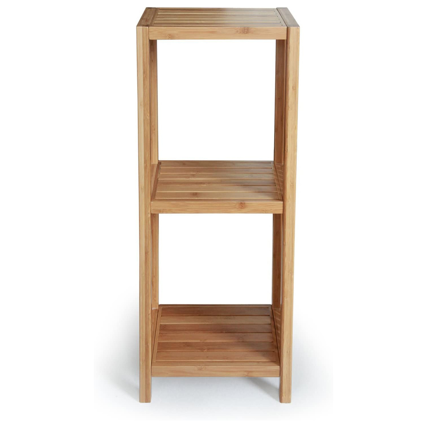 High-Quality 3-Tier 100% Bamboo Freestanding Organizing Storage Shelf for Bathroom, Living Room and Bedroom