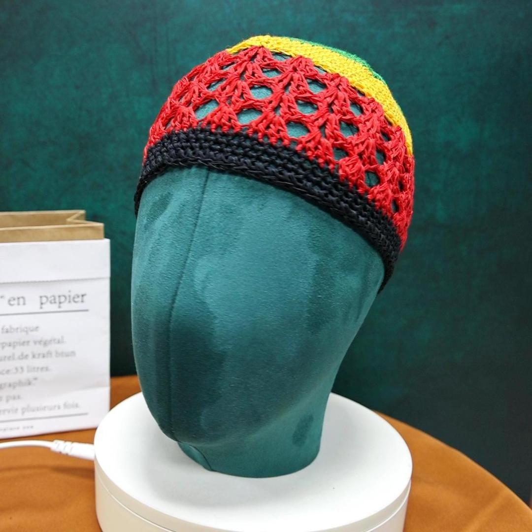 High Quality Crochet Beanie Rasta Kufi Hat For Men Women Islamic Muslim Prayer Caps