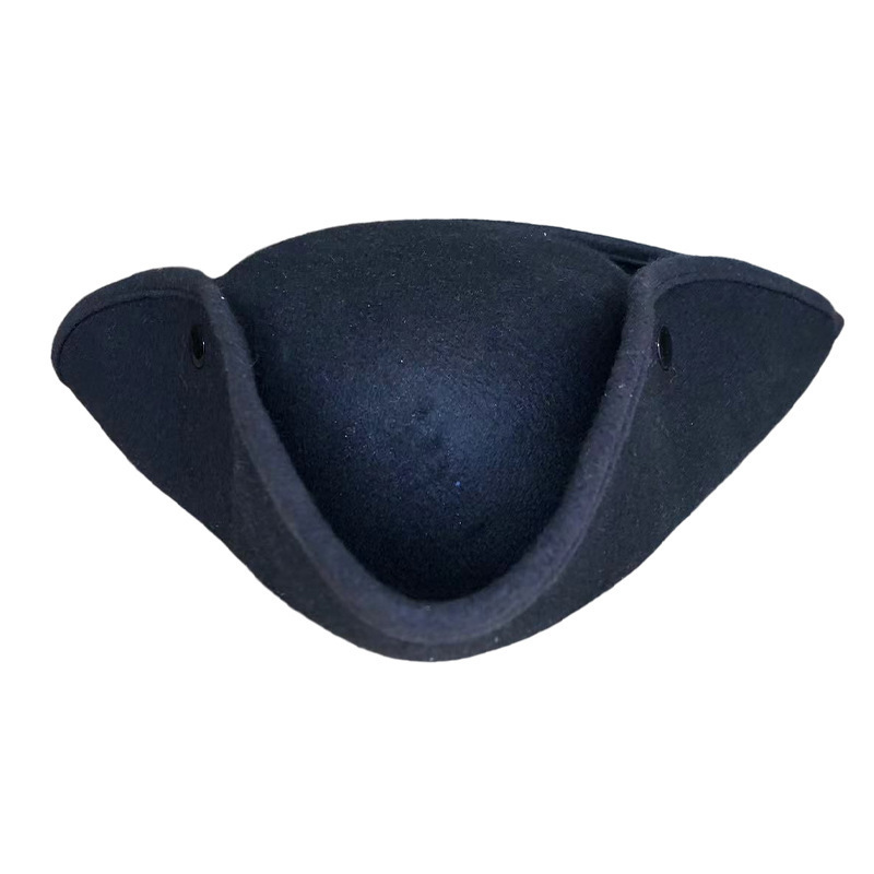 Wholesale Party Supplies Add Your Logo Fancy Costume Caribbean Favors Accessories Big Brim Leather Cloak Captain Pirate Hat