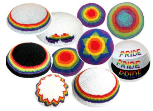 China Custom Logo Cotton White Israel Reversible Crochet Jewish Skull Caps Kippah Kippot Hat with Clips