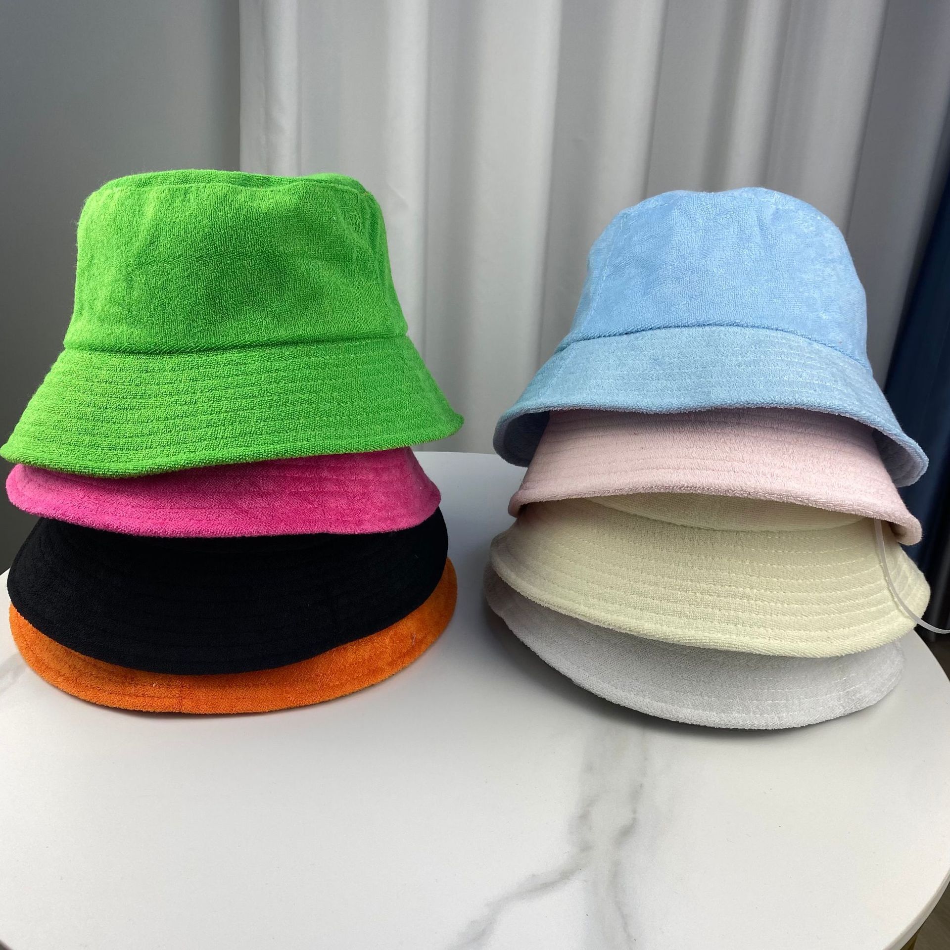 Hot Selling Cotton Terry Cloth Toweling Luxury Custom Unisex Wholesale Summer Bucket Hat