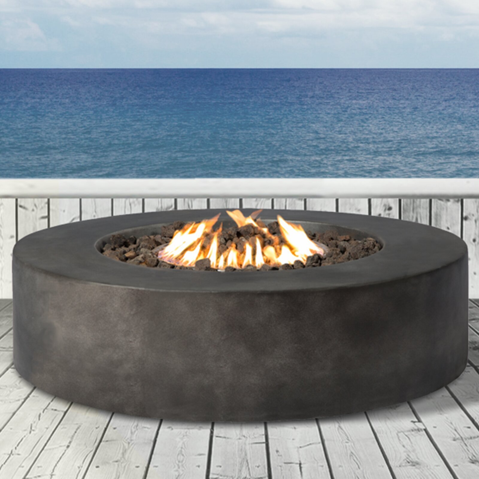 Concrete Propane/Natural Gas Fire Pit Table  Gas furnace  gas stove outdoor fireplace fire pit table