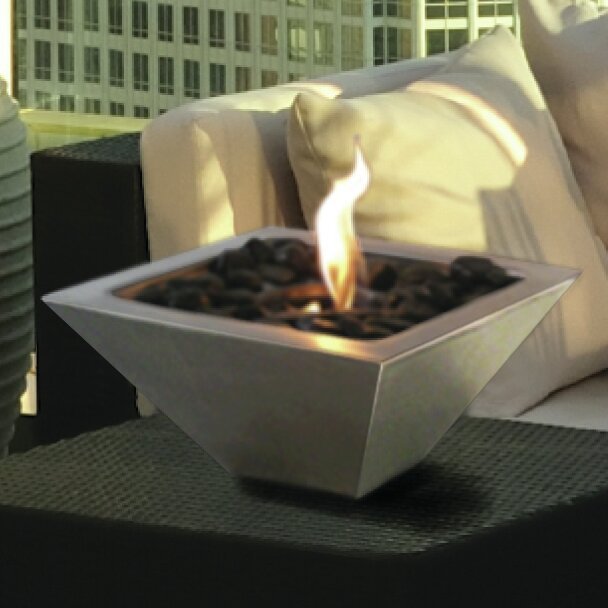 Indoor Firepit Coffee Table Smokeless Mini Tabletop Fireplace Bio Fuel Ethanol Table Top Concrete Bowl Fire Pit