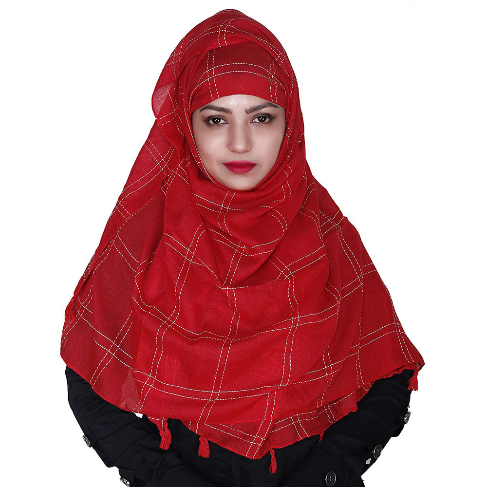 Women's Hijab Shawl Wrap Girls Dupatta Stole New Silk Sari Banarasi Scarf muslim prayer hijab hijab high quality from india