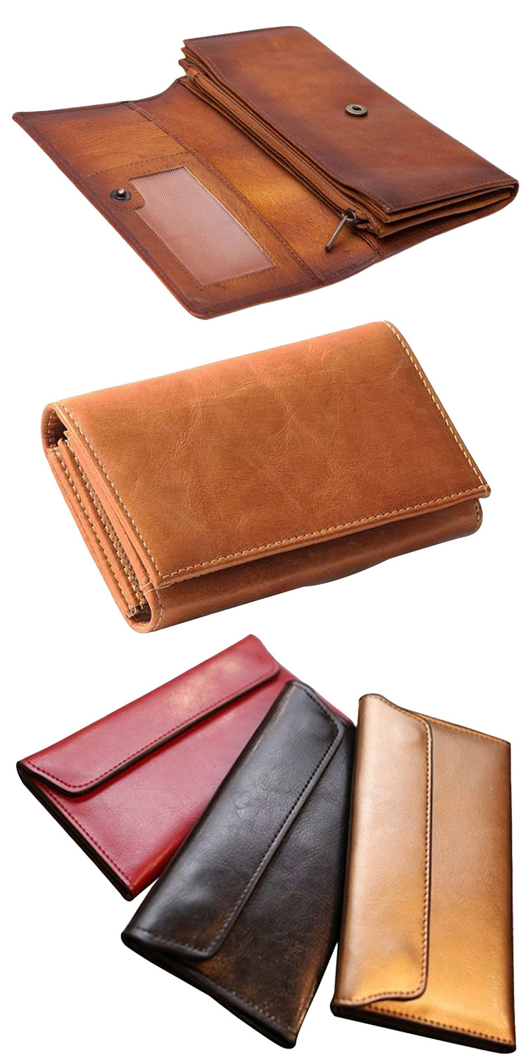 passport wallet men wallet men zipper Classical Wallet Men Genuine Leather Vintage Bag Gift Western Handmade