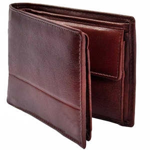 High Quality Pu Leather Card Holder Coin Purses Male Casual Fashion Style Short Cowhide Leather wallet customized LOGO