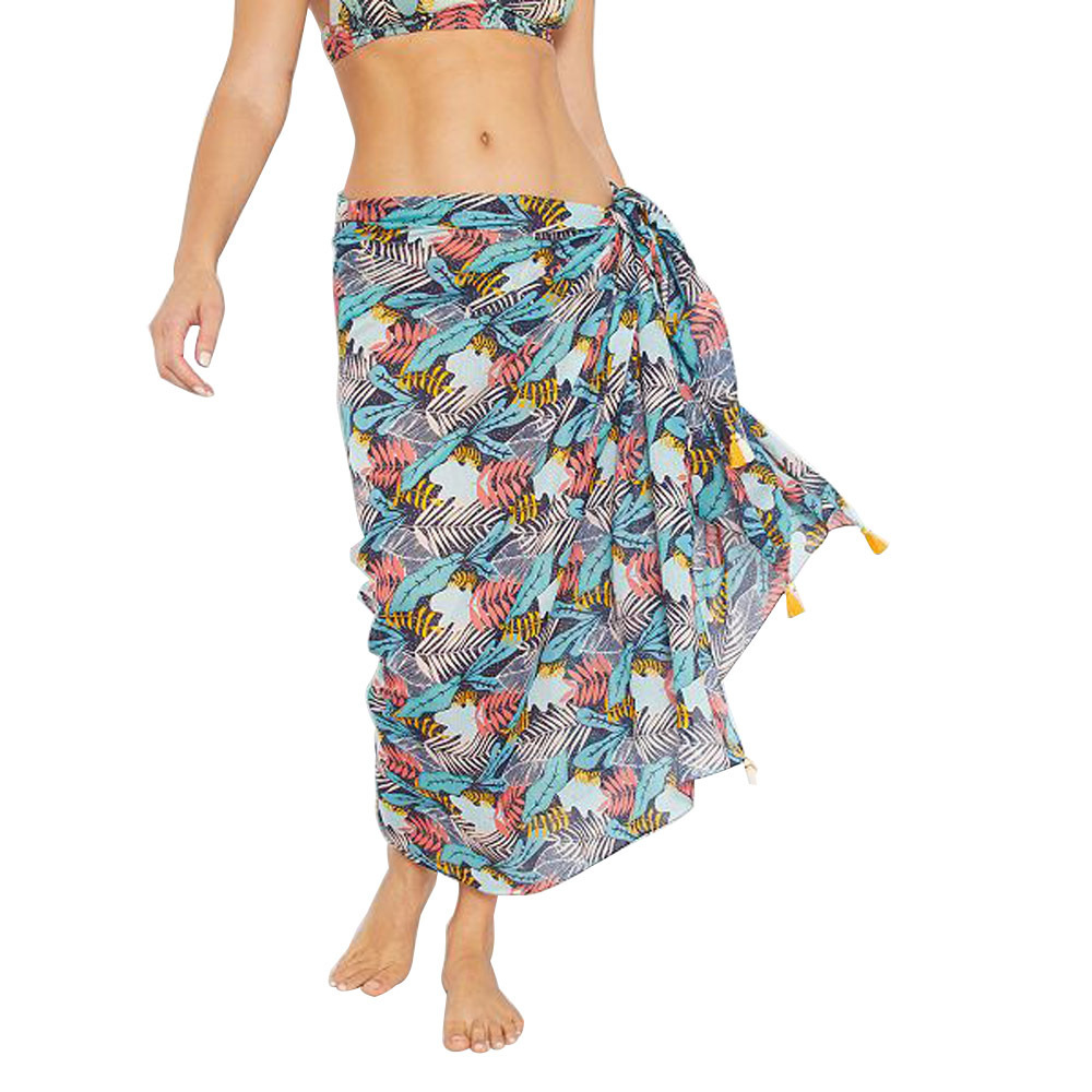 Custom One-piece sexy Beach Long Batik Sarong Womens wholesale pareo sarong  Design Beachwear Best Quality Pareo