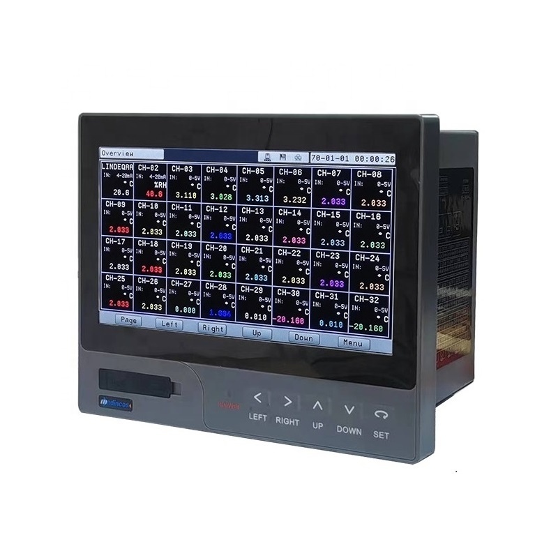 MPR5000ST:Touch Screen Industrial Digital Paperless 4-20ma PT100 Vibration+Temperature Data Logger with USB+4-20ma+Ethernet