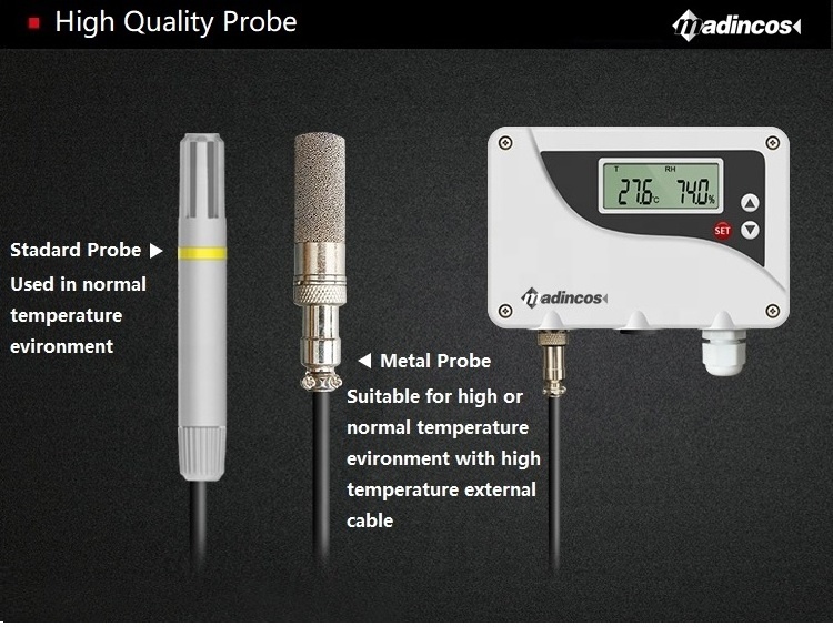 MTH800:0.3% Wall Type Digital LCD Display Temperature and Humidity Transmitter with Seperate 0- 120degC High Temperature Sensor