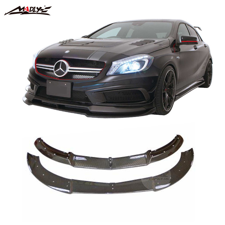 Body kit For Mercedes Benz A Class W176 A45 AMG body kits VRS Style Carbon Fiber Front Lip Rear Diffuser Side Skirt Spoiler Hood