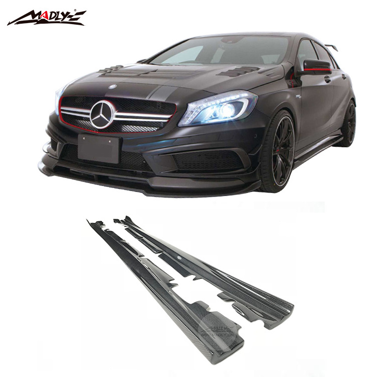 Body kit For Mercedes Benz A Class W176 A45 AMG body kits VRS Style Carbon Fiber Front Lip Rear Diffuser Side Skirt Spoiler Hood