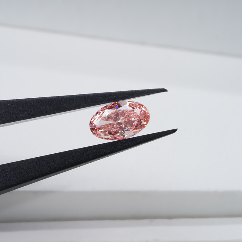 Fancy Pink cvd Lab Grown Diamonds Loose Oval Rough Heart DEFGH Color VVS VS Clarity diamond super IGI Certification